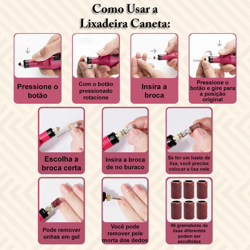 Kit Manicure e Pedicure para Alongamento e Extensão de Unhas