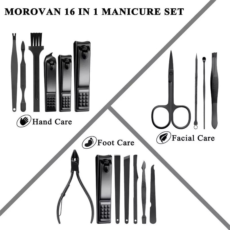 Kit 16 Peças/Set Profissional Aço inoxidável Para Manicure e Pedicure