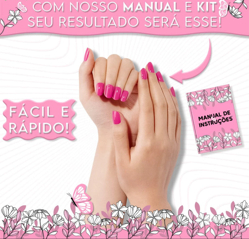 Kit Manicure e Pedicure para Alongamento e Extensão de Unhas